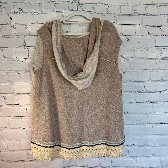 We The Free Brown and Cream Hooded Sweater - Picture 3 of 10